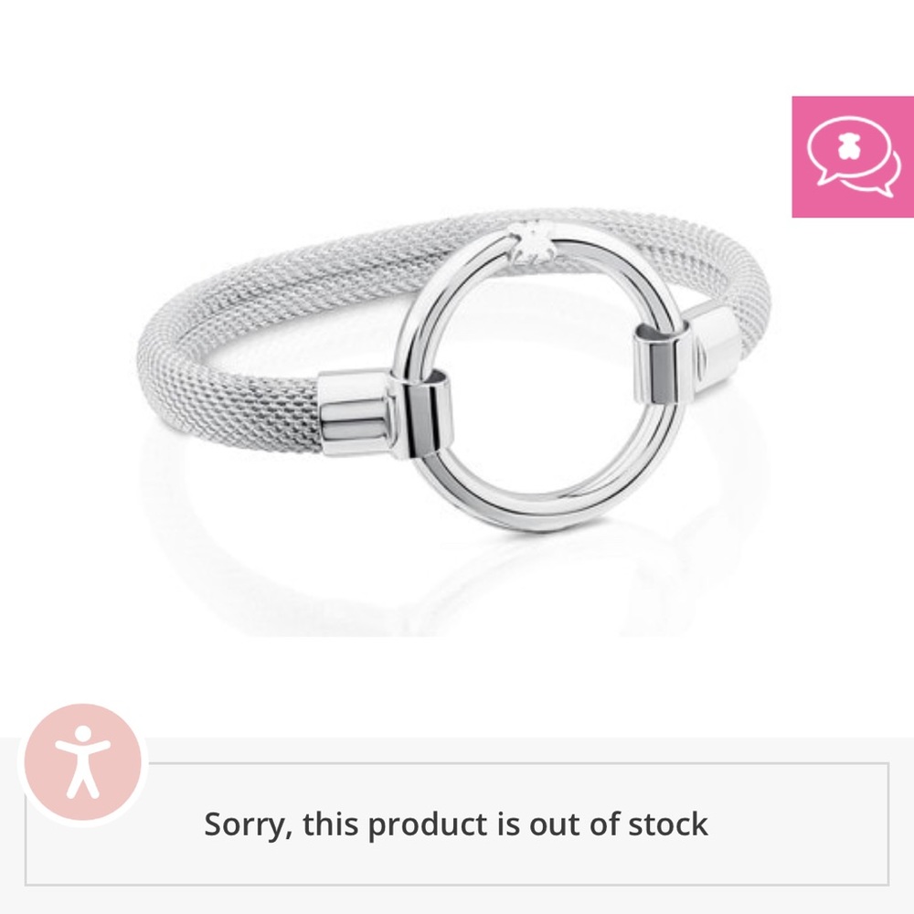 NWT Tous Hold Bracelet- Silver